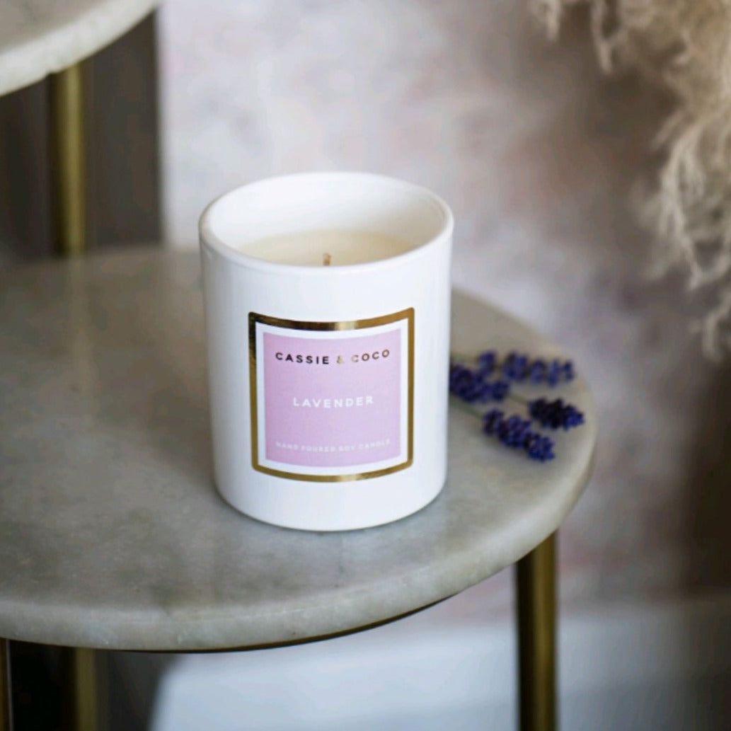 Black Amber and Lavender Soy Candle