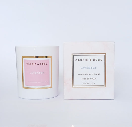 Black Amber and Lavender Soy Candle